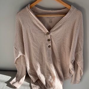 aerie ‘soft and sexy’ Henley waffle shirt
